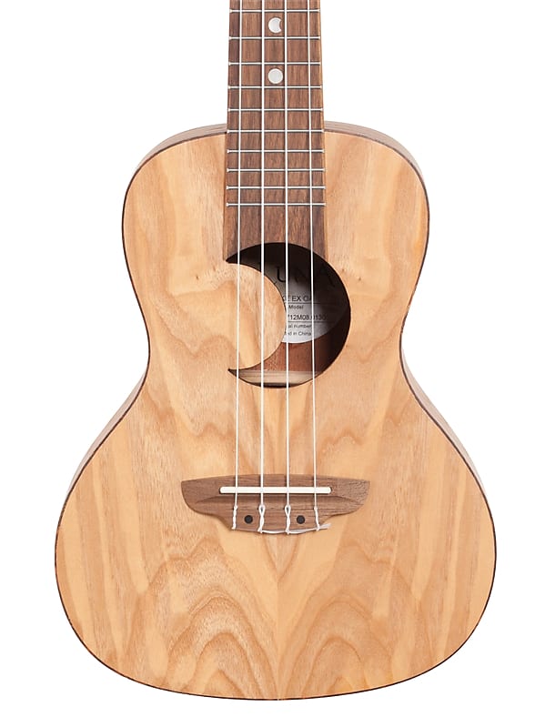 Luna UKE EX OA Exotic Series Olive Ash Burl Concert Ukulele with Crescent  Moon Sound Hole | Reverb