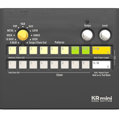 Korg KR Mini Compact Battery-Powered Rhythm Drum Machine w/ Speaker image 2