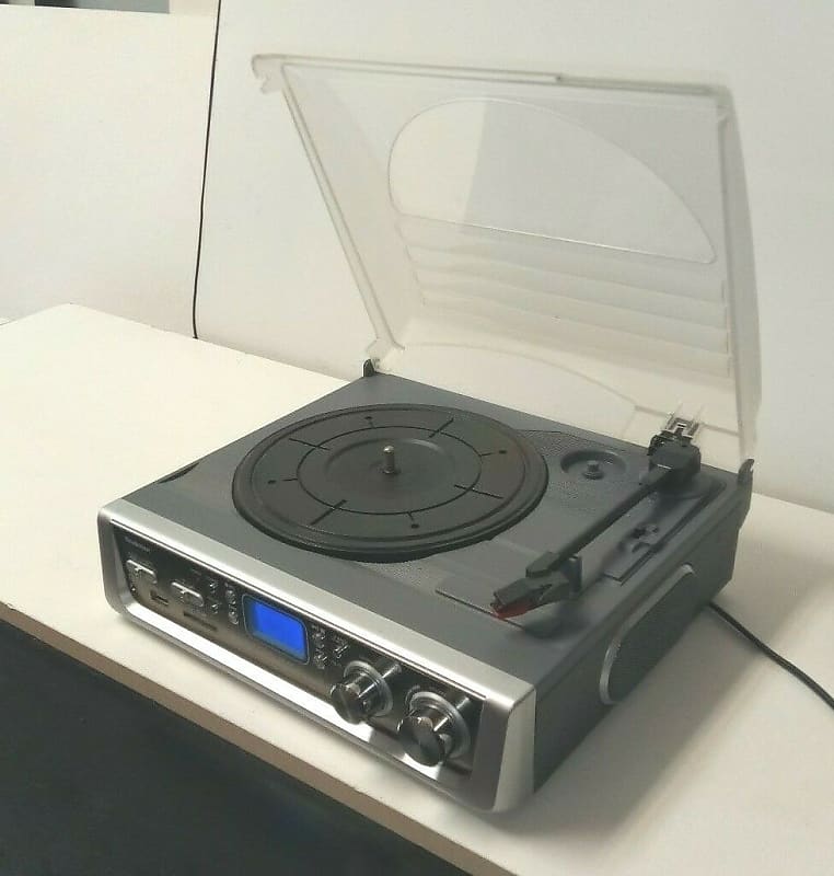 Brookstone iConvert USB SD Turntable Record Player Tuner