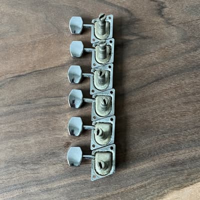 Fender F Logo Tuner Set Vintage Late 60s-70s - Nickel image 4