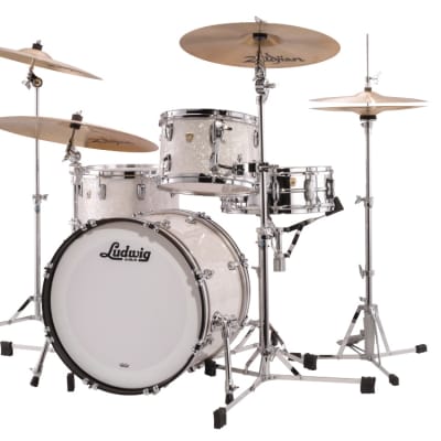 Ludwig Classic Maple Downbeat Drum Set White Marine Pearl image 3