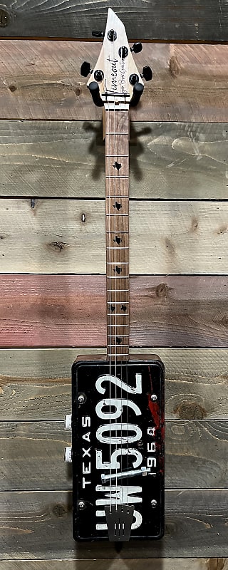Timeout Guitars Custom-made Vintage 1964 Texas License Plate Guitar image 1