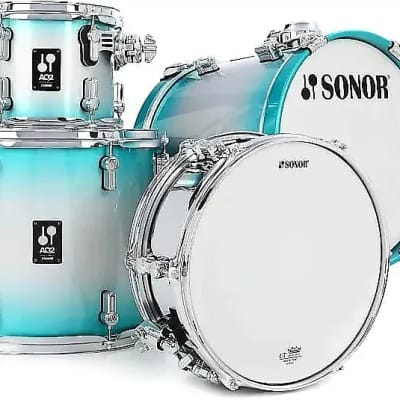 Sonor AQ2 Maple Martini 8x7/13x12/14x13/12x5" 4pc Shell Pack - Aqua Silver Burst image 2