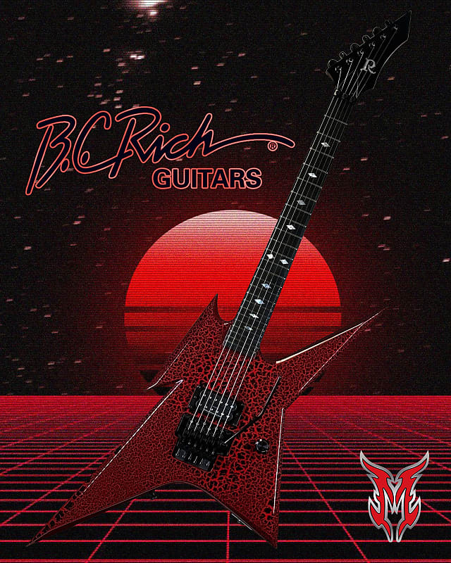 B.C. Rich Custom Shop Ironbird 2024 Red Crackle