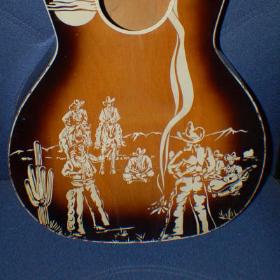 1949 Old Kraftsman Cowboy Guitar Project Body Neck Nut U-Fix Luthier Parts image 2