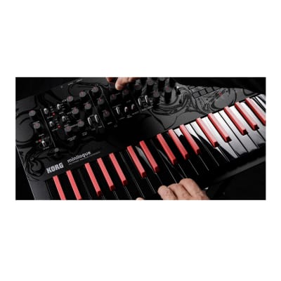 Korg Minilogue Bass Limited Edition 37-Key Polyphonic Analog Synthesizer with 100 Preset Sounds, 8 Voice Modes, and 16-Step Sequencer Onboard image 6