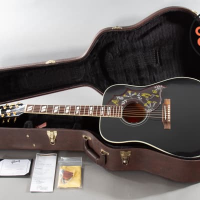 2020 Gibson Custom Shop Hummingbird Ebony Black image 2