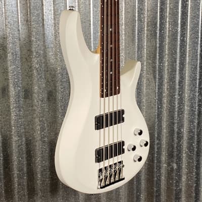 Schecter C-5 Deluxe 5 String Bass Satin White Used image 5