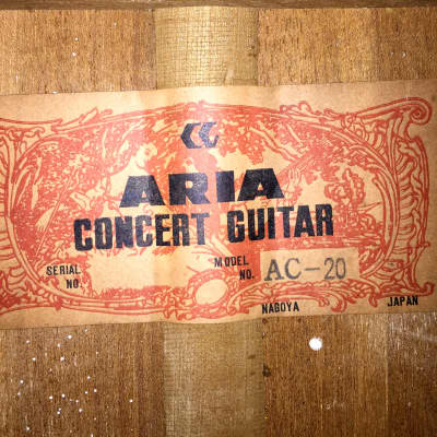 ARIA AC-20 Classical Guitar Solid Cedar Top MIJ image 4