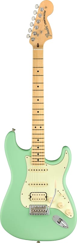Fender American Performer Stratocaster HSS Electric Guitar Maple FB, Satin Surf Green image 1