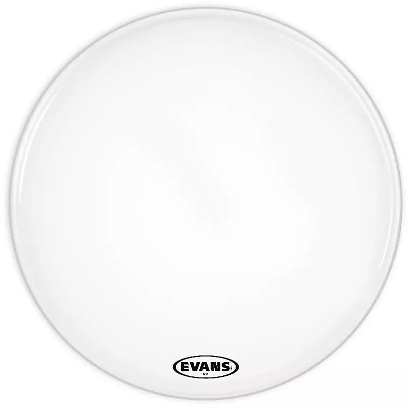 Evans BD28MS1W MS1 White Marching Bass Drum Head - 28" image 1