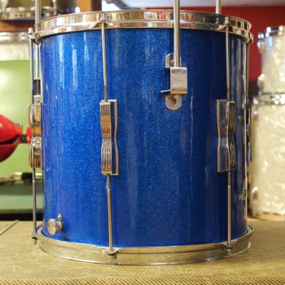 1969 Ludwig Club Date in Blue Sparkle 14x20 14x14 8x12 image 8