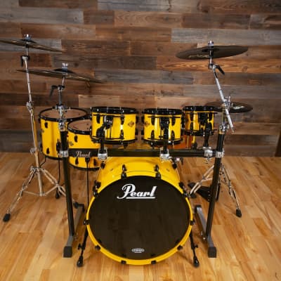 Pearl Masters Premium Maple (Mrp) 6 Piece Drum Kit, Canary Yellow Sparkle Lacquer (Pre Loved) image 5