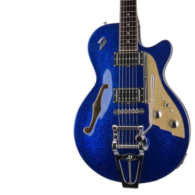 Electric Guitar DUESENBERG STARPLAYER TV - Blue Sparkle + Custom Line Case image 1