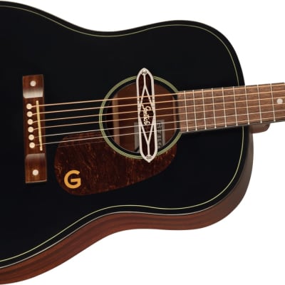 Gretsch - Deltoluxe Dreadnought - Acoustic-Electric Guitar w/ Tortoiseshell Pickguard - Walnut Fingerboard - Black Top for sale