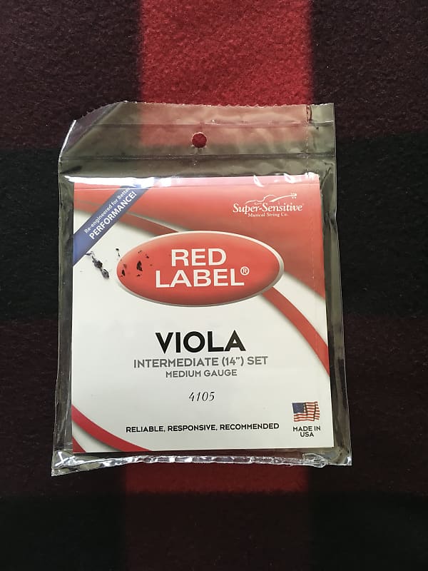 Super-Sensitive Red Label 14” Viola String Set image 1