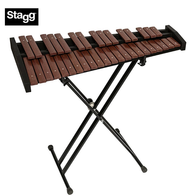 Stagg XYLO-SET 37 SYN Portable 37-Key Xylophone Set w/Padded Gig Ba, Back Straps & Pair of Mallets image 1