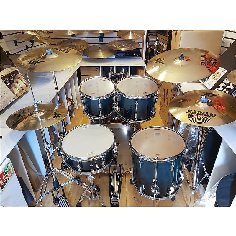 Sonor Force 2007 Complete 5 Piece Drum Kit Inc Hardware and Cymbals Blue  Fade