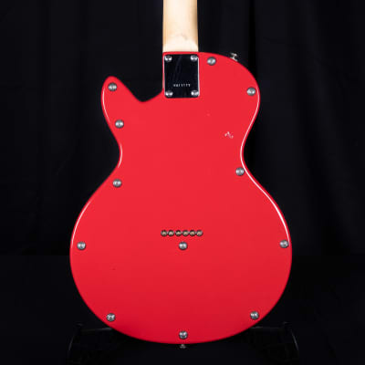 Used Red Lindert Conductor Model Signed by Rick Derringer Electric Guitar W/ Bag image 12
