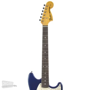 Fender Kurt Cobain Signature Mustang Dark Lake Placid Blue with Stripes Reverb