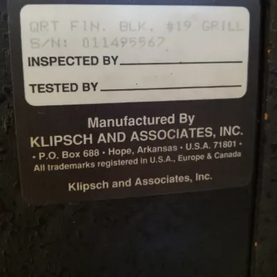 Klipsch  Quartet Floor Speakers Tested Working Good Condition image 9