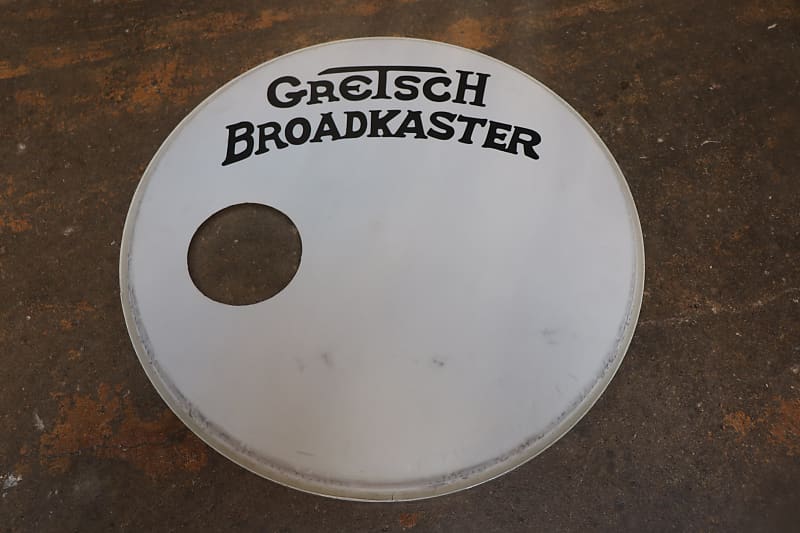 Gretsch 18" Broadkaster Coated Bass Drum Head w/Port Vintage Reverb