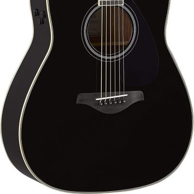 Yamaha FG-TA TransAcoustic Dreadnought Acoustic Electric Guitar Black image 6