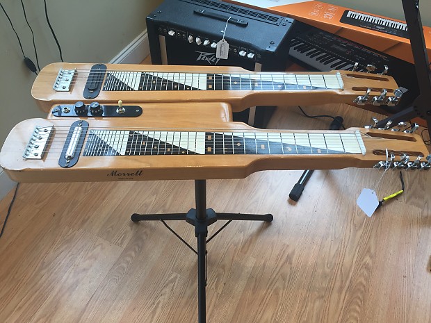 Morrell Double Neck Lap Steel Guitar 6 8 Maple Body Lap Steel Guitar w Stand