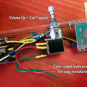 Prewired Telecaster Wiring Harness - Push/Pull Coil Tapping with Dual Cap Bright Switch - Pre-wired image 5