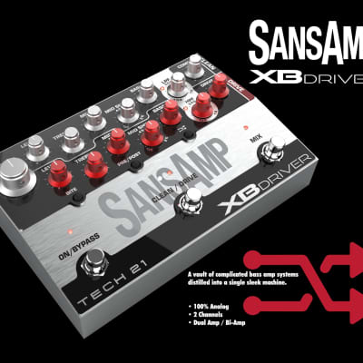 Tech21 Sansamp Bass Driver Di Vermillion [03/12] | Reverb