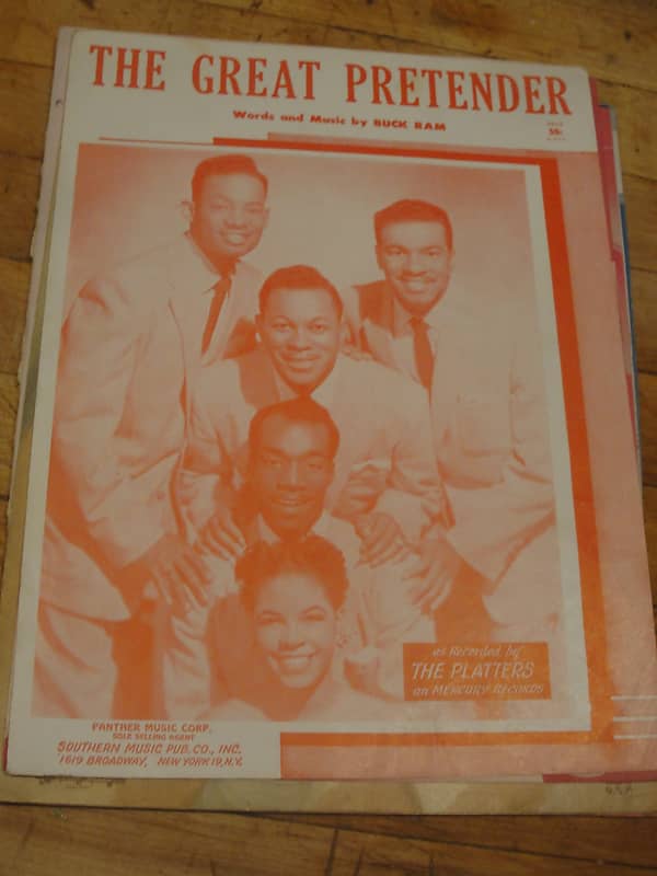 The Great Pretender Platters sheet music 1955 Reverb
