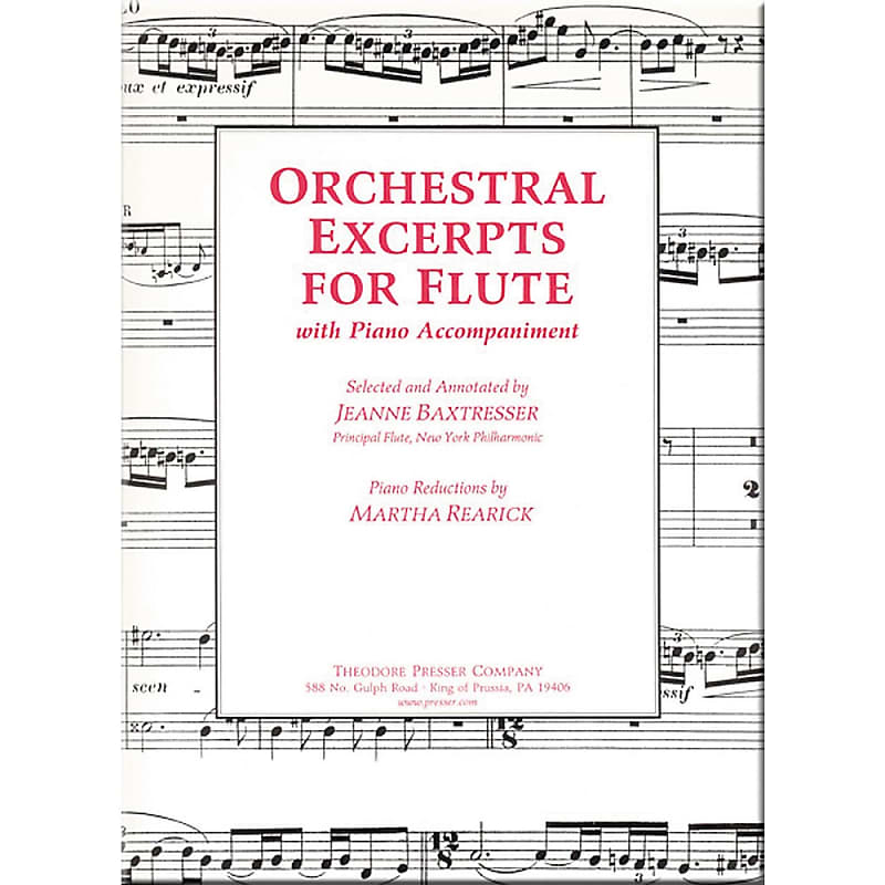 Carl Fischer Orchestral Excerpts For Flute Reverb