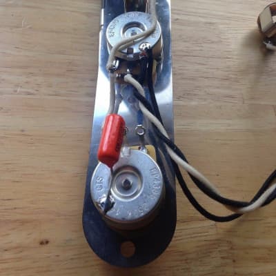 Fender Telecaster Wiring Harness Upgrade 250k CTS Pots .022 Orange Drop Cap Oak Grigsby Switch Plate/Knobs image 4