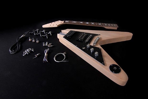 Left handed flying v guitar kit hotsell