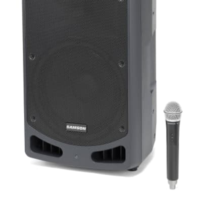 Samson Audio Expedition XP312w – D Band Rechargeable Portable PA with Handheld Wireless System and Bluetooth image 1