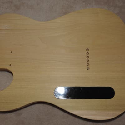 Unfinished Telecaster Body 1 Piece Poplar Standard Pickup Routes Really Light 4 Pounds 5.5 Ounces! image 11