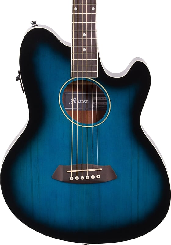 Ibanez TCY10E Talman Acoustic-Electric Guitar, Transparent Blue Sunburst image 1