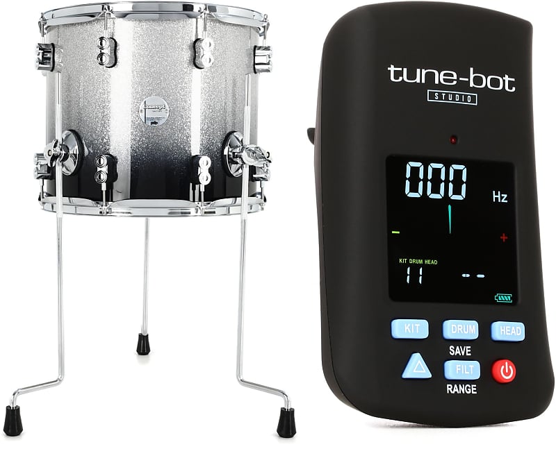 PDP Concept Maple Floor Tom 12 x 14 inch Silver to Black Reverb