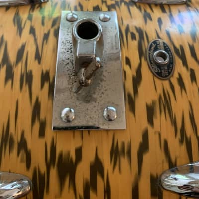 1962-1970 Slingerland 20/16/12 yellow tiger pearl vintage drums image 19