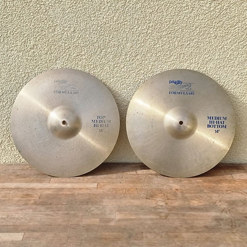 Vintage Paiste Formula 602 Blue Label Medium Hi-Hats 14