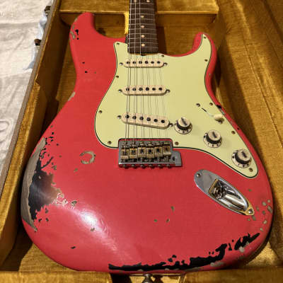 Fender Custom Shop [USED] MBS 1961 Stratocaster Heavy Relic (Fiesta Red)  Master Built by Greg Fessler [Weight3.47kg] | Reverb The Netherlands