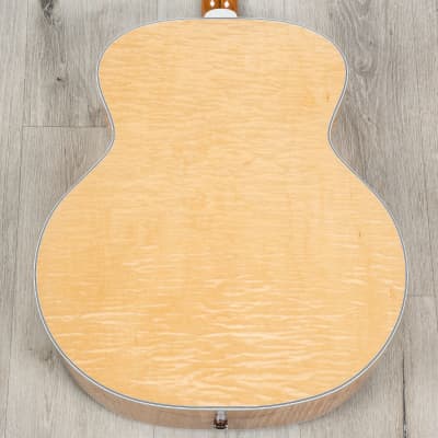 Guild Guitars F-55E Jumbo Acoustic-Electric Guitar, Flame Maple Back & Sides, Natural image 6