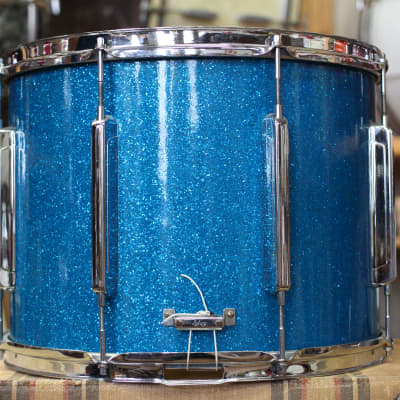 1940's WFL Classic Parade Snare Drum in Sparkle Blue Pearl 12"x16" image 3