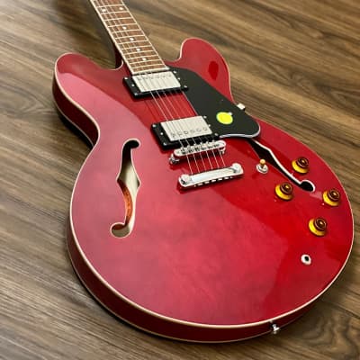 Tokai ES-78 SR semi hollowbody in Seethru Red Traditional
