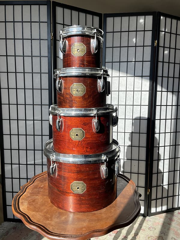 Gretsch Concert Toms 6,8,10,12 USA Custom 19751977 Walnut Reverb