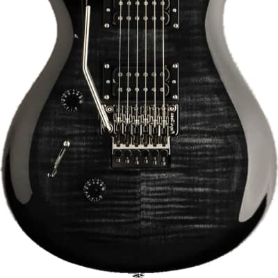 PRS SE Custom 24 Floyd "Lefty" Left-Handed Electric Guitar, Charcoal Burst w/Bag image 2