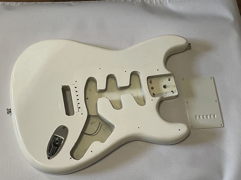 1980's Korean Kramer ZX30 White Stratocaster Plywood Guitar