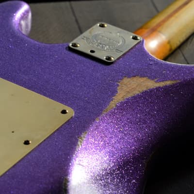 American Fender Stratocaster Custom Relic Purple Sparkle CS Fat 50's image 20