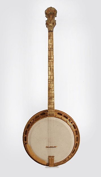 Gibson Florentine Plectrum Banjo 1928 ser. 8936 1 original black hard shell case