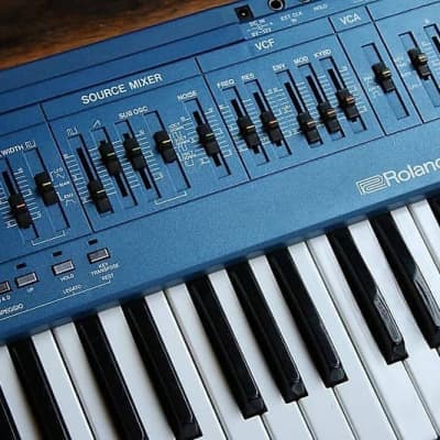 1983 Roland SH-101 32-Key Monophonic Synthesizer Blue w/ Mod Grip (Clean!) image 14